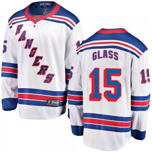 Youth Fanatics Branded New York Rangers Tanner Glass White Away Jersey - Breakaway