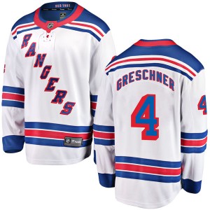 Youth Fanatics Branded New York Rangers Ron Greschner White Away Jersey - Breakaway