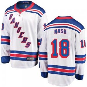 Youth Fanatics Branded New York Rangers Riley Nash White Away Jersey - Breakaway