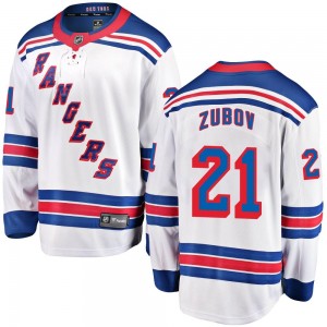 Youth Fanatics Branded New York Rangers Sergei Zubov White Away Jersey - Breakaway