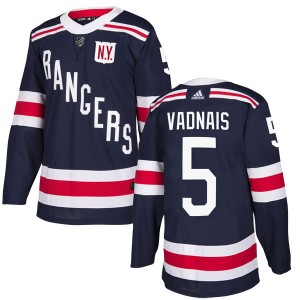 Youth Adidas New York Rangers Carol Vadnais Navy Blue 2018 Winter Classic Home Jersey - Authentic