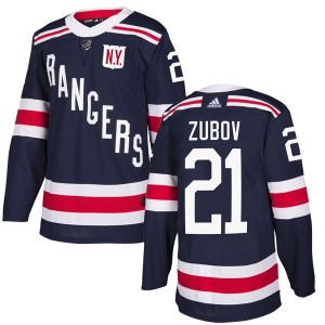 Youth Adidas New York Rangers Sergei Zubov Navy Blue 2018 Winter Classic Home Jersey - Authentic