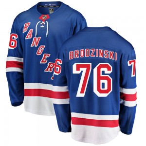 Youth Fanatics Branded New York Rangers Jonny Brodzinski Blue Home Jersey - Breakaway