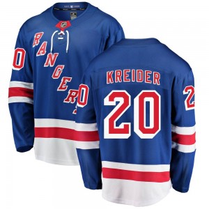 Youth Fanatics Branded New York Rangers Chris Kreider Blue Home Jersey - Breakaway