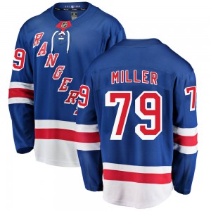 Youth Fanatics Branded New York Rangers K'Andre Miller Blue Home Jersey - Breakaway