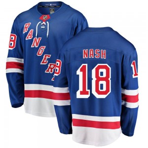 Youth Fanatics Branded New York Rangers Riley Nash Blue Home Jersey - Breakaway