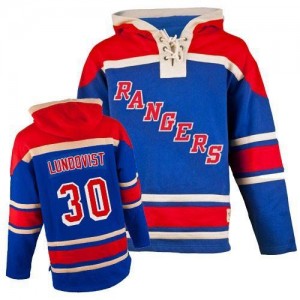 Youth New York Rangers Henrik Lundqvist Royal Blue Old Time Hockey Sawyer Hooded Sweatshirt - Premier