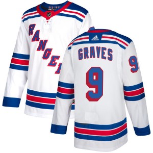 Men's Adidas New York Rangers Adam Graves White Jersey - Authentic