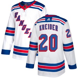 Men's Adidas New York Rangers Chris Kreider White Jersey - Authentic
