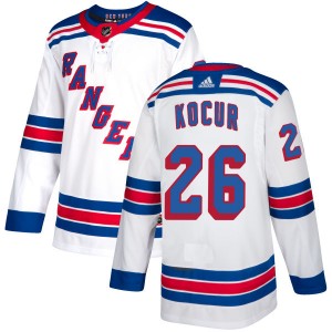 Men's Adidas New York Rangers Joe Kocur White Jersey - Authentic