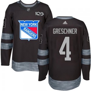 Youth New York Rangers Ron Greschner Black 1917-2017 100th Anniversary Jersey - Authentic