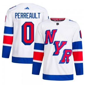 Men's Adidas New York Rangers Gabriel Perreault White 2024 Stadium Series Primegreen Jersey - Authentic