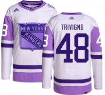 Youth Adidas New York Rangers Bobby Trivigno Hockey Fights Cancer Jersey - Authentic