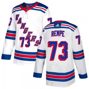 Men's Adidas New York Rangers Matt Rempe White Jersey - Authentic