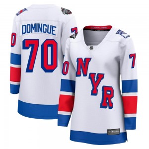 Women's Fanatics Branded New York Rangers Louis Domingue White 2024 Stadium Series Jersey - Breakaway